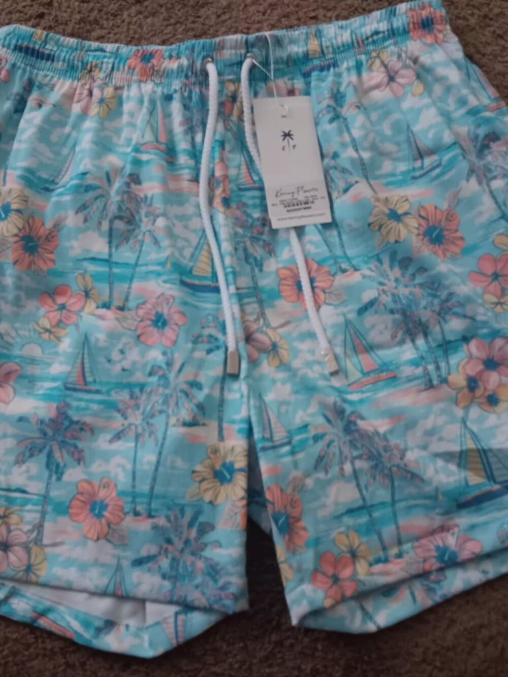 Kenny Flowers Mens Swim Trunks XXL NWTs